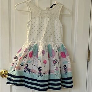 George girls White and Pink Sleeveless Sundres- size 7-8 yrs